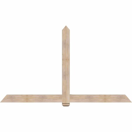 Ekena Millwork Eugene Smooth Timber Gable Bracket, Douglas Fir, 96"W x 56"H x 3 1/2"D x 5 1/2"F, 14/12 Pitch GBW096X56X0406EUG00SDF